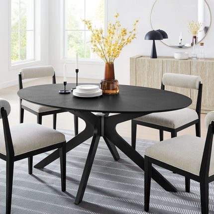 Modway EEI-3848 Crossroads 63" Oval Wood Dining Table Modway