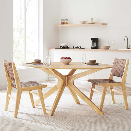 Modway EEI-3848 Crossroads 63" Oval Wood Dining Table Modway
