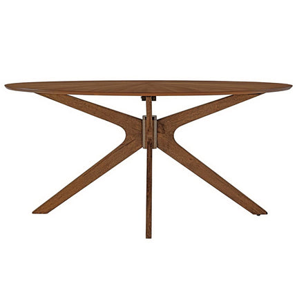 Modway EEI-3848 Crossroads 63" Oval Wood Dining Table Modway