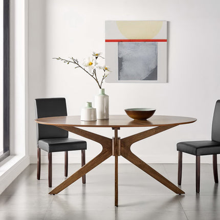 Modway EEI-3848 Crossroads 63" Oval Wood Dining Table Modway