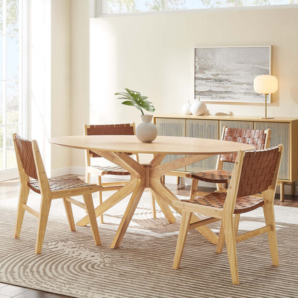 Modway EEI-3849 Crossroads 71" Oval Wood Dining Table Modway