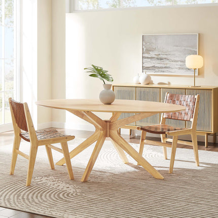 Modway EEI-3849 Crossroads 71" Oval Wood Dining Table Modway