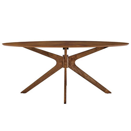 Modway EEI-3849 Crossroads 71" Oval Wood Dining Table Modway