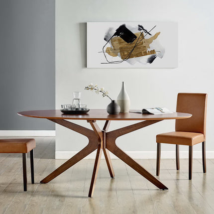 Modway EEI-3849 Crossroads 71" Oval Wood Dining Table Modway