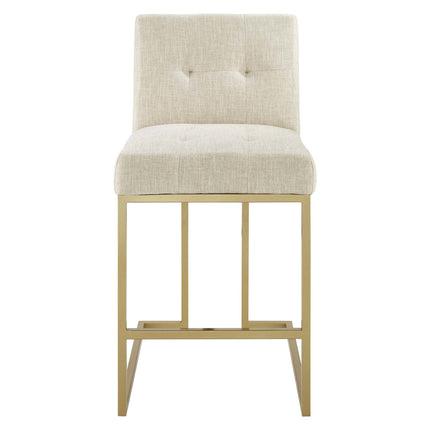 Modway EEI-3852 Privy Gold Stainless Steel Upholstered Fabric Counter Stool Modway