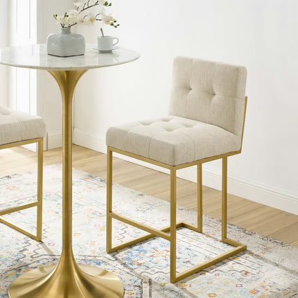 Modway EEI-3852 Privy Gold Stainless Steel Upholstered Fabric Counter Stool Modway