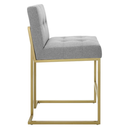 Modway EEI-3852 Privy Gold Stainless Steel Upholstered Fabric Counter Stool Modway
