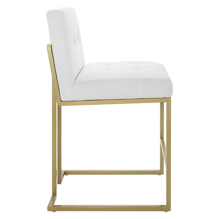 Modway EEI-3852 Privy Gold Stainless Steel Upholstered Fabric Counter Stool Modway