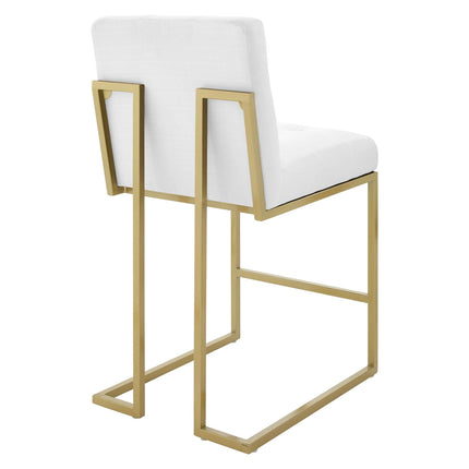 Modway EEI-3852 Privy Gold Stainless Steel Upholstered Fabric Counter Stool Modway