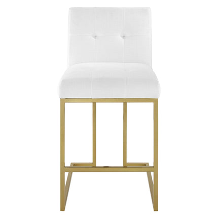 Modway EEI-3852 Privy Gold Stainless Steel Upholstered Fabric Counter Stool Modway