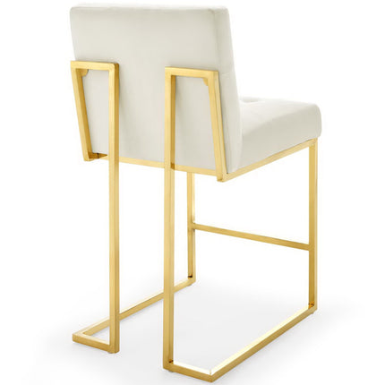Modway EEI-3853 Privy Gold Stainless Steel Performance Velvet Counter Stool Modway