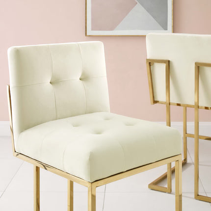 Modway EEI-3853 Privy Gold Stainless Steel Performance Velvet Counter Stool Modway