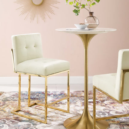 Modway EEI-3853 Privy Gold Stainless Steel Performance Velvet Counter Stool Modway