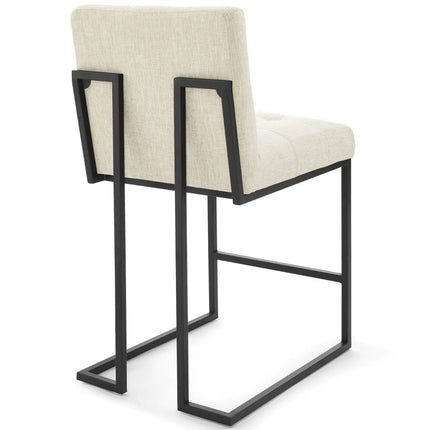 Modway EEI-3854 Privy Black Stainless Steel Upholstered Fabric Counter Stool Modway