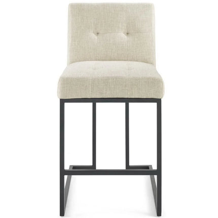 Modway EEI-3854 Privy Black Stainless Steel Upholstered Fabric Counter Stool Modway