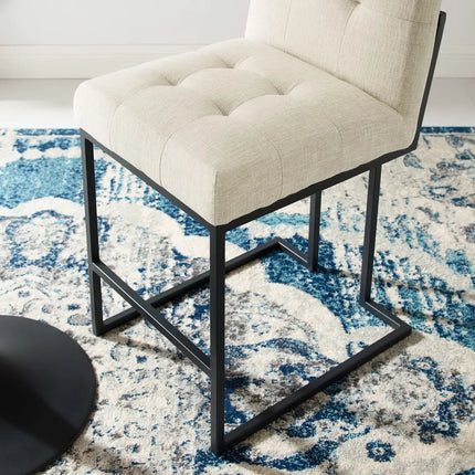 Modway EEI-3854 Privy Black Stainless Steel Upholstered Fabric Counter Stool Modway