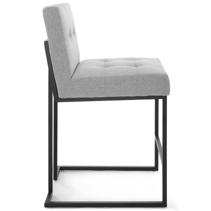 Modway EEI-3854 Privy Black Stainless Steel Upholstered Fabric Counter Stool Modway