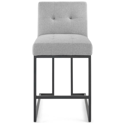 Modway EEI-3854 Privy Black Stainless Steel Upholstered Fabric Counter Stool Modway
