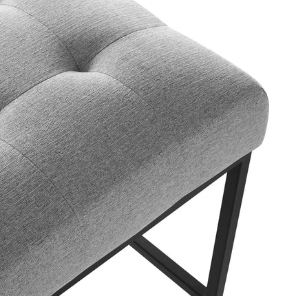 Modway EEI-3854 Privy Black Stainless Steel Upholstered Fabric Counter Stool Modway