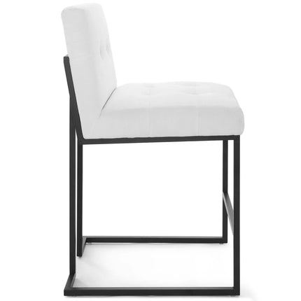 Modway EEI-3854 Privy Black Stainless Steel Upholstered Fabric Counter Stool Modway