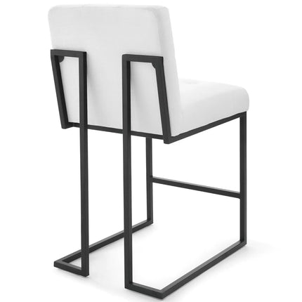 Modway EEI-3854 Privy Black Stainless Steel Upholstered Fabric Counter Stool Modway