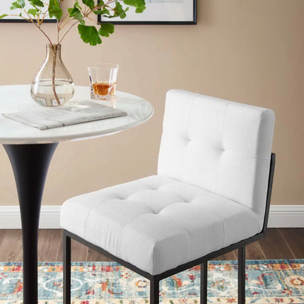 Modway EEI-3854 Privy Black Stainless Steel Upholstered Fabric Counter Stool Modway