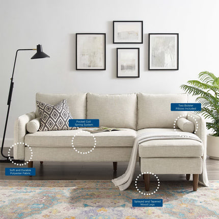 Modway EEI-3867 Revive Upholstered Right or Left Sectional Sofa Modway
