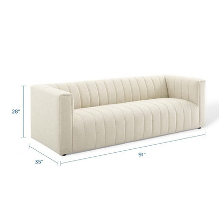 Modway EEI-3881 Reflection Channel Tufted Upholstered Fabric Sofa Modway
