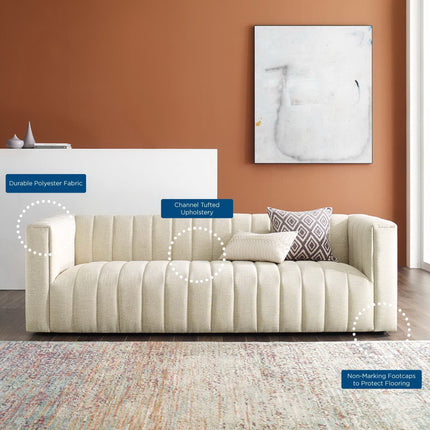 Modway EEI-3881 Reflection Channel Tufted Upholstered Fabric Sofa Modway