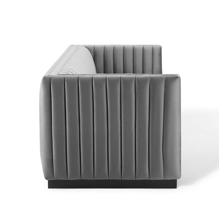Modway EEI-3885 Conjure Channel Tufted Velvet Sofa Modway