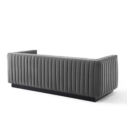 Modway EEI-3885 Conjure Channel Tufted Velvet Sofa Modway