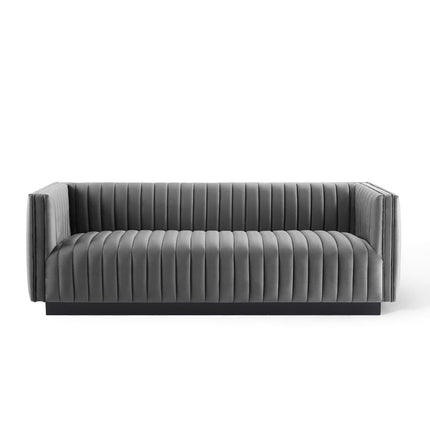 Modway EEI-3885 Conjure Channel Tufted Velvet Sofa Modway