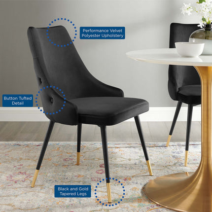 Modway EEI-3907 Adorn Tufted Performance Velvet Dining Side Chair Modway