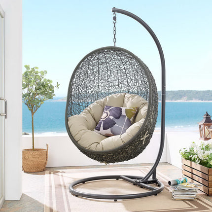 Modway EEI-3929 Hide Outdoor Patio Sunbrella® Swing Chair With Stand Modway