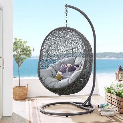 Modway EEI-3929 Hide Outdoor Patio Sunbrella® Swing Chair With Stand Modway