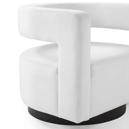 Modway EEI-3947 Spin Cutaway Performance Velvet Swivel Armchair - Plaza Home Decor