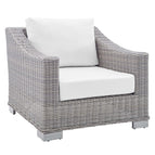 Light Gray White / Wicker Rattan
