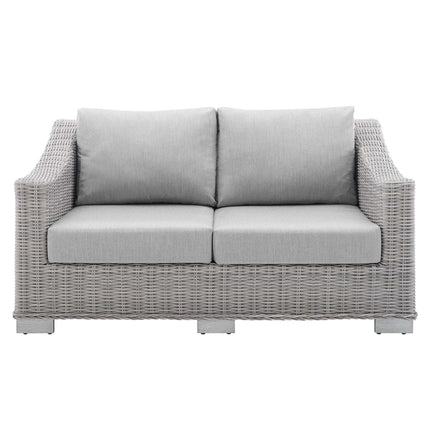 Modway EEI-3973 Conway Sunbrella® Outdoor Patio Wicker Rattan Loveseat Modway
