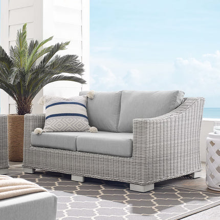 Modway EEI-3973 Conway Sunbrella® Outdoor Patio Wicker Rattan Loveseat Modway