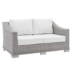 Light Gray White / Wicker Rattan