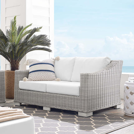 Modway EEI-3973 Conway Sunbrella® Outdoor Patio Wicker Rattan Loveseat Modway