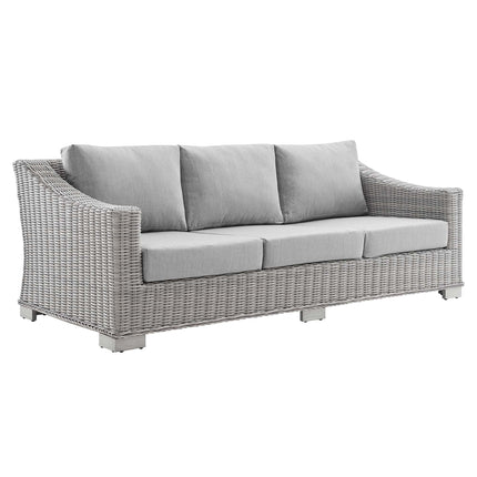 Modway EEI-3974 Conway Sunbrella® Outdoor Patio Wicker Rattan Sofa Modway