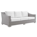 Light Gray White / Wicker Rattan