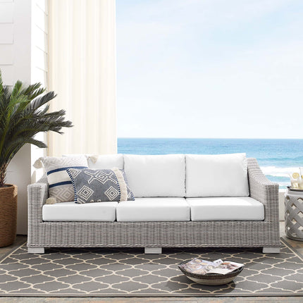 Modway EEI-3974 Conway Sunbrella® Outdoor Patio Wicker Rattan Sofa Modway