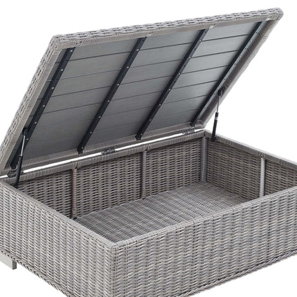 Modway EEI-3982 Conway 45" Outdoor Patio Wicker Rattan Coffee Table Modway