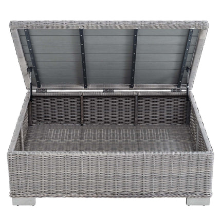 Modway EEI-3982 Conway 45" Outdoor Patio Wicker Rattan Coffee Table Modway