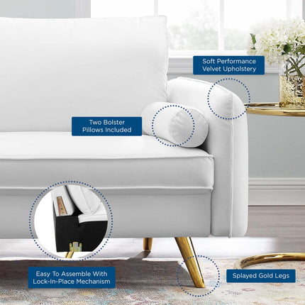 Modway EEI-3988 Revive Performance Velvet Sofa Modway