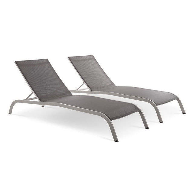 Modway EEI-4005 Savannah Outdoor Patio Mesh Chaise Lounge Set of 2 Modway