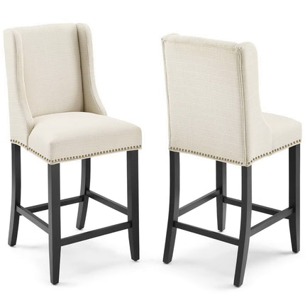 Modway EEI-4016 Baron Upholstered Fabric Counter Stool Set of 2 Modway