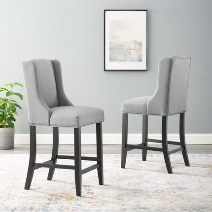 Modway EEI-4016 Baron Upholstered Fabric Counter Stool Set of 2 Modway